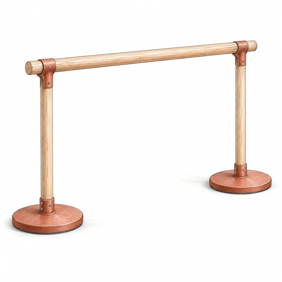 Yoga Barre, a yoga prop illustration